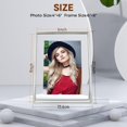 thumbnail image 2 of Gold Floating Frame ;x; Vertical Set For Picture x x x Tabletop Shelf Photo Frame Classy For Wedding Birthday Anniversary Home or Office Decor, 2 of 9