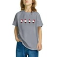 thumbnail image 3 of Odeerbi Kids Boys Girls Christmas T-shirt Christmas Print Casual Short Sleeve Tops Shirt Kids Clothes Gray, 3 of 4