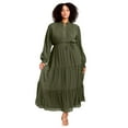 thumbnail image 2 of Avenue Women's Plus Size Jasmine Tiered Maxi Dress, 2 of 2