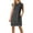 Dark Gray, variant on CHGBMOK Plus Size Dresses for Women Fashion Summer Solid Color Short-sleeved V-neck Casual Dress Sizes S-2XL