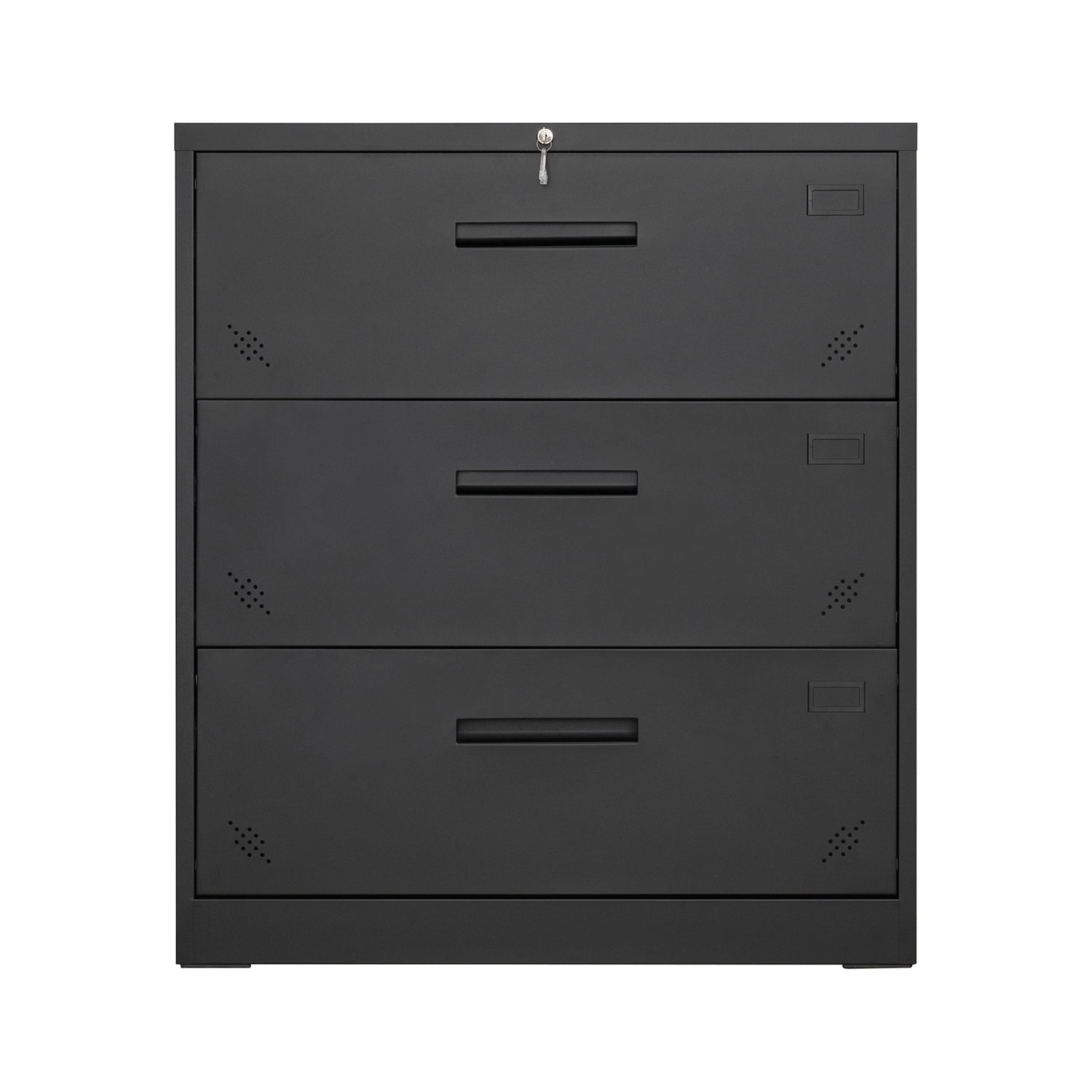 Kepooman Modern File Cabinet, Wide File Storage Cabinet for Home Office, Steel Lateral File Cabinet with 3 Drawer, Black Kepooman Modern File Cabinet, Wide File Storage Cabinet for Home Office, Steel Lateral File Cabinet with 3 Drawer, Black