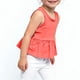 thumbnail image 3 of Vestido de verano para niña con camiseta y falda elástica de cuello redondo en colores pastel. Bonita y clásica camiseta de algodón para niña., 3 of 4