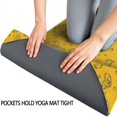 thumbnail image 3 of 74x26 Inch Yoga Towel, Sweat Absorbent Non-Slip Mat for Hot Yoga, Pilates & Fitness,Macaroni Yellow Dot Line Doodle Pattern, 3 of 5