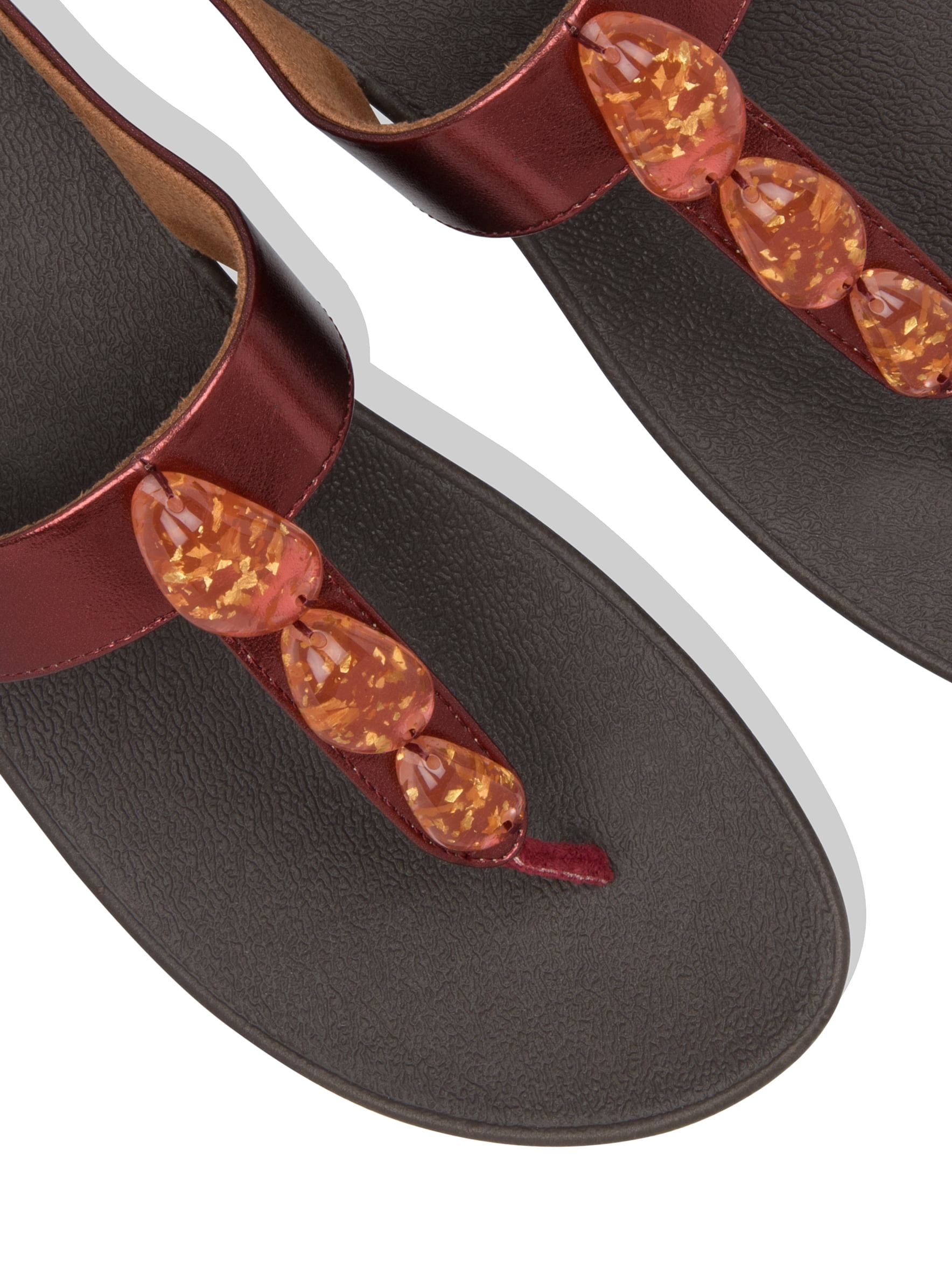 Fitflop Women's Fino Metallic Fleck Stone Toe-Thongs