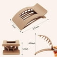thumbnail image 2 of Manss Flat Hair Clips for Women,Flat Claw Clips, Large Strong Hold Barrettes for Thick & Thin Hair, Neutral Color, 8 Pack, 2 of 8