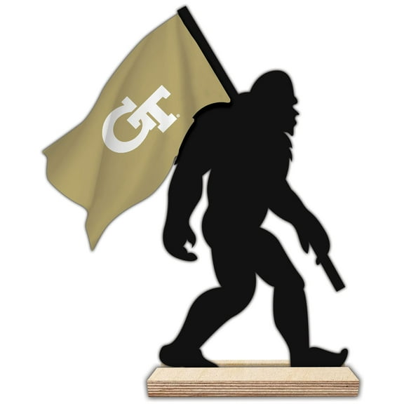 Georgia Tech Yellow Jackets 18'' Team Logo Bigfoot Silhouette Desktop Art