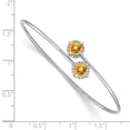 thumbnail image 2 of 14K White Gold Citrine Flexible Bangle Bracelet, 2 of 2