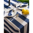 thumbnail image 4 of Design Imports CAMZ38857 60 x 120 in. Nautical Blue Cabana Stripe Outdoor Tablecloth with Zipper, 4 of 10