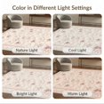 thumbnail image 7 of ODIKA 3'x5' Washable Throw Rug Pink Bedside Bud Details Tug Dorm Rig Shack Students for Entryway, Kitchen, Mudroom, Stain Resistant, Low Profile, Non-Slip, 7 of 7