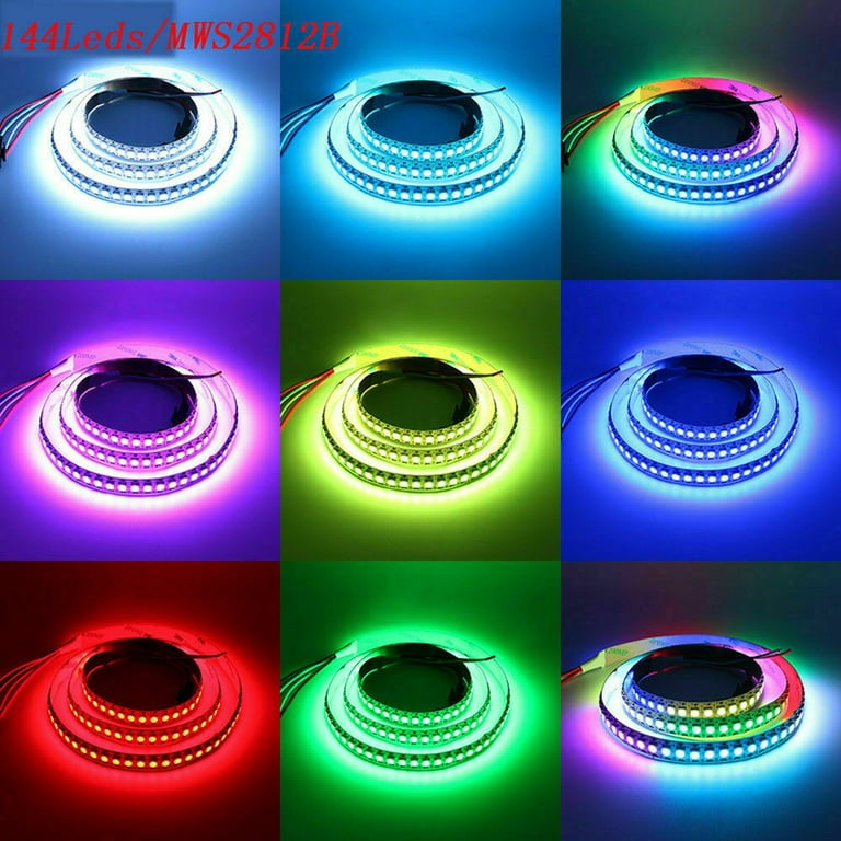 WS2812B Strip LED Lights 5050 RGB 30/60/144 LED/M IC Individual