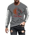thumbnail image 3 of Tawop Mens T Shirts Crew Neck Long Sleeve Graphic Casual Gray M, 3 of 5