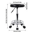 thumbnail image 6 of Tenozek 360 Swivel Bar Stool with Wheels Adjustable Armless Salon Stool Chairs with PU Leather Seat Black, 6 of 9