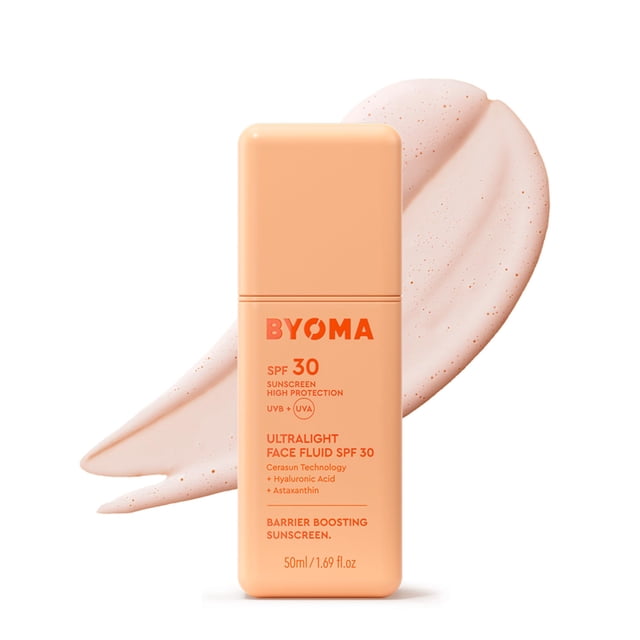 Protector solar facial BYOMA SPF 30, fluido, 50 mL