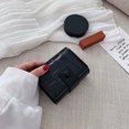 thumbnail image 2 of Womens Makeup Bag Portable Button Closure Shoulder Pouch Coin Pouch with Mirror, 2 of 9