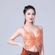 thumbnail image 1 of Top corto de lentejuelas BLESIY para mujer color NARANJA, 1 of 8