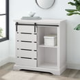 thumbnail image 4 of Armoire d'Accent à Porte Coulissante Style Ferme Moderne en Blanc, 4 of 8