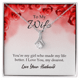 thumbnail image 2 of To My Wife You're My Girl Alluring Ribbon Necklace Message Card, 2 of 7