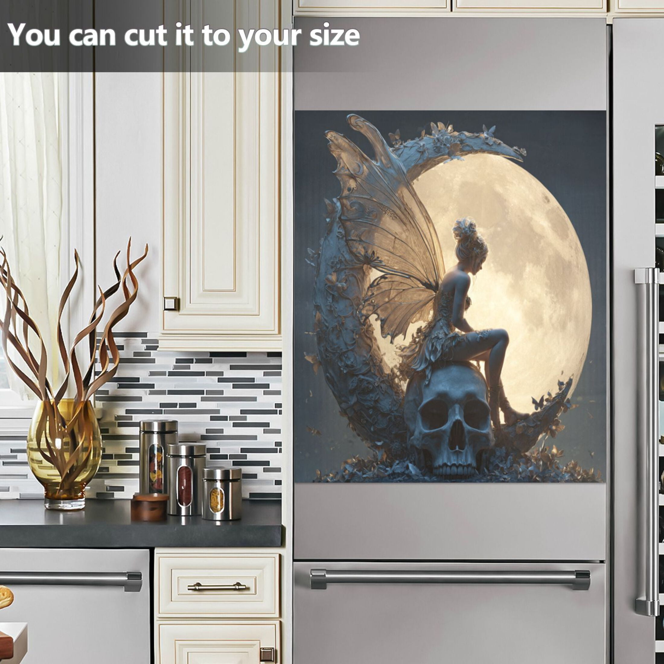 Dishwasher Magnetic Refrigerator Magnet Cover Sticker Home Decorative 23"x26" Butterfly Wizard