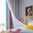 thumbnail image 4 of Dcenta Star Curtains Stars Blackout Curtains for Kids Girls Bedroom Living Room Colorful Double Layer Star Window Curtains, 1 Panel, 4 of 6