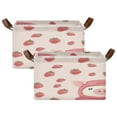 thumbnail image 3 of BZSMCE Collapsible Fabric Cube Storage Bins Cute Piggy Wearing Strawberry Hood Design Pattern Storage Box, 3 of 8