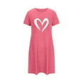 thumbnail image 1 of fheaev Chemises de Nuit pour Femmes Grande Taille Imprimé Saint-Valentin Chemise de Nuit Décontractée Manches Courtes Robe de Nuit Ample Confortable Pyjama Col Rond Chemises de Nuit Douces, 1 of 2