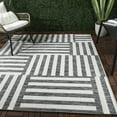 thumbnail image 4 of Balta Addison Contemporary Striped Indoor/Outdoor Area Rug Charcoal 5'3" x 7' 5' x 8' Silver, 4 of 5
