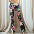 thumbnail image 2 of Enjoytime Women Yoga Pants Skinny Floral Printed Flare Leggings High Waist Fitness Running Gym Sports Stretchy Tights Trouser, 2 of 6