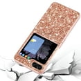 thumbnail image 5 of Nalacover Glitter Case for Samsung Galaxy Z Flip 5, Sparkle Crystal Bling Slim Lightweight Cover with Military Grade Soft Silicone Rubber Shockproof Anti-Scratches Case for Girls Women, Gold, 5 of 7