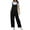 Black, variant on Lisingtool Womens Overalls Solid Women's Jumpsuit Retro Casual Pocket Long Wide Leg Lace up Women's Jumpsuits for Women Dressy Black