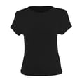 thumbnail image 1 of Playera George para Mujer, Manga Corta Con Escote Redondo Negro Talla CH, 1 of 4