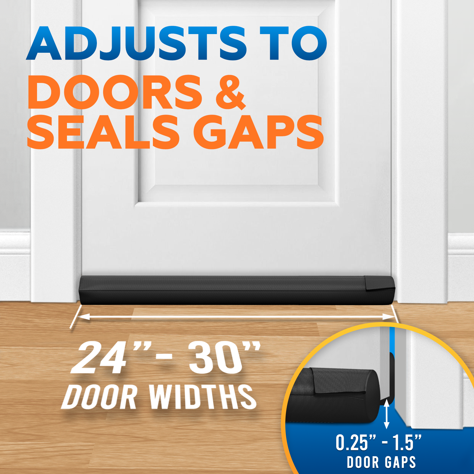 Comfyanno Under Door Draft Stopper Black photo 7