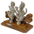 thumbnail image 5 of 999 Pure Silver Ganesh & Lakshmi / Laxmi Idol / Statue / Murti (Figurine #27), 5 of 11