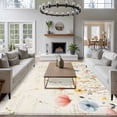 thumbnail image 3 of Large Area Rugs for Living Room Bedroom, Watercolor Wildflowers 5'x8' Rug Washable Carpet Runner Indoor Outdoor, Farmhouse Country Botanical Flowers Non Slip Floor Mats Rug for Kitchen, Bathroom, 3 of 8