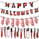 thumbnail image 4 of Juego de cuchillos cortados para Halloween, decoración de fiesta de feliz Halloween, para el hogar, 4 of 4