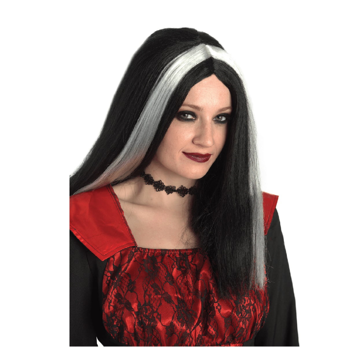 Halloween Wig Ladies Vampire Vampiress Adults Fancy Dress Accessory Bob Wig 