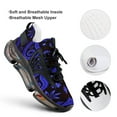 thumbnail image 4 of Blue Paisley Bandana Pattern Walking Shoes for Men Woman Lightweight Tennis Fashion Elastic Sports Shoes Cushion Basketball Shoes, 4 of 7