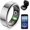 Silver, variant on R02 Ring, Ring for Women and Men, with a Case, Supports , , Sleep , No Subscription Fee. (, 8#)