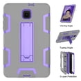 thumbnail image 2 of GoldCherry For Galaxy Tab A 8.0 Case 2018,Three Layer Shockproof Armor Defender Full-Body Kid Friendly Protective Cover with Stand for Samsung Galaxy Tab A 8.0 SM-T387/T387v(Gray+Purple), 2 of 7