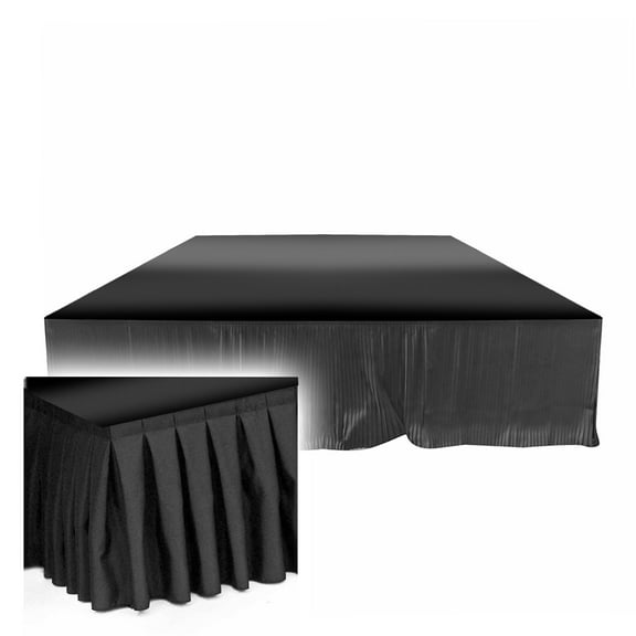 ProX XSQ-SKIRT40 Polyester 40" Fabric Stage Skirt Black Style for ProX XSQ-Stages