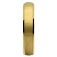 thumbnail image 2 of MJ Metals Jewelry Unisex Adult 5mm Gold Plated Tungsten Carbide Brushed Curved Wedding Ring Size 7, 2 of 5