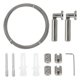 thumbnail image 1 of 1 Set 5M Stainless Steel Clothes Hanging String Curtain Drape Wire Rod Set, 1 of 3