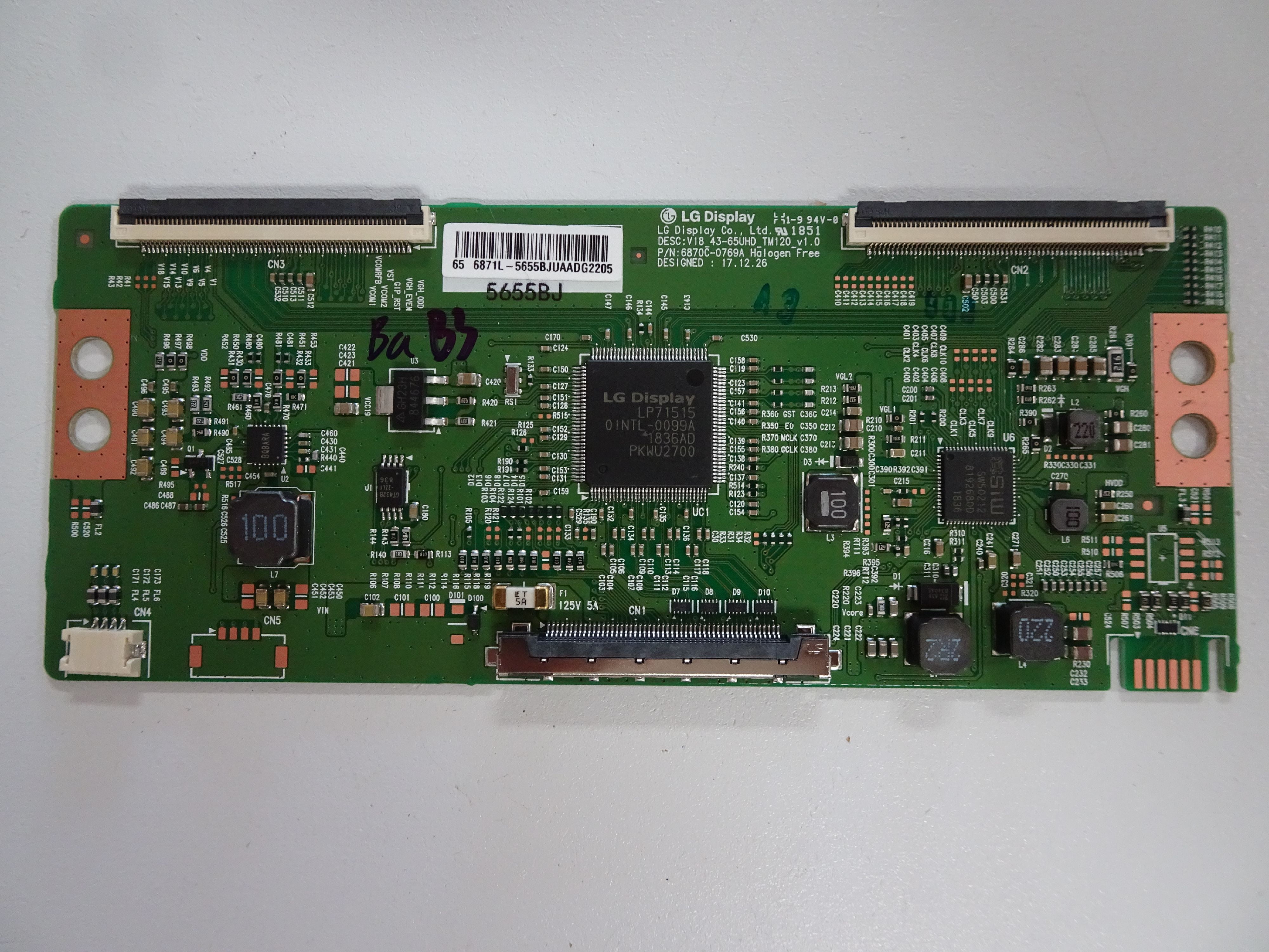Philips 65PFL5602/F7 C TCon Board (6870C0769A) 6871L5655B