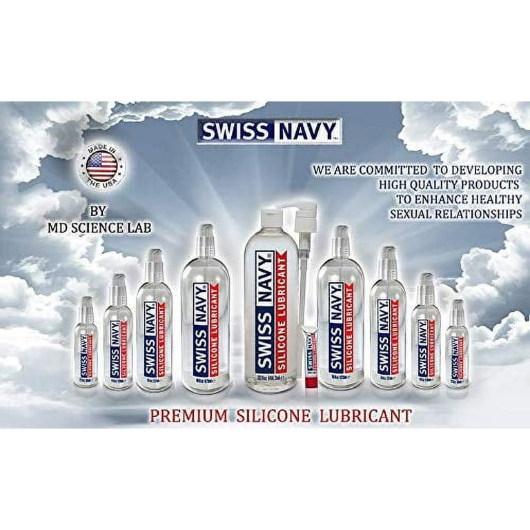 MD Science Lab Swiss Navy Silicone Lubricant, 16 oz, Long-Lasting, Toy Safe  - Walmart.com