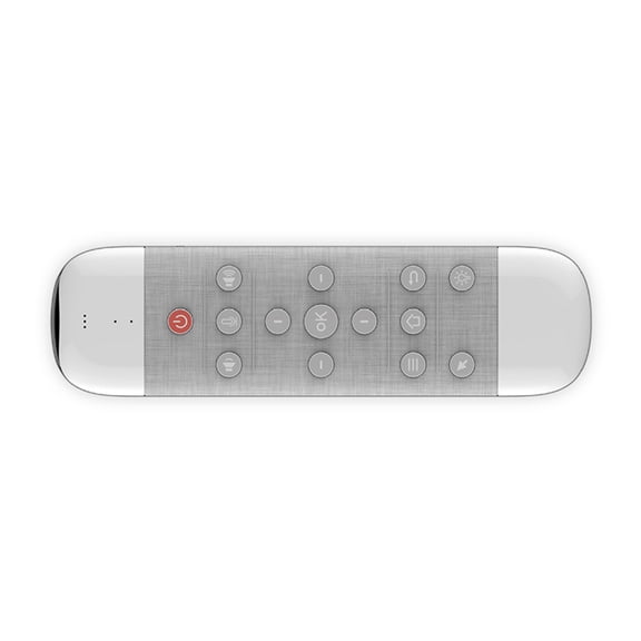 Naiovety Teclado de control remoto por voz Smart 2.4G Inalámbrico Giroscopio Detección Mini Conveniente Proyector de luz de fondo de Electrodomésticos Blanco