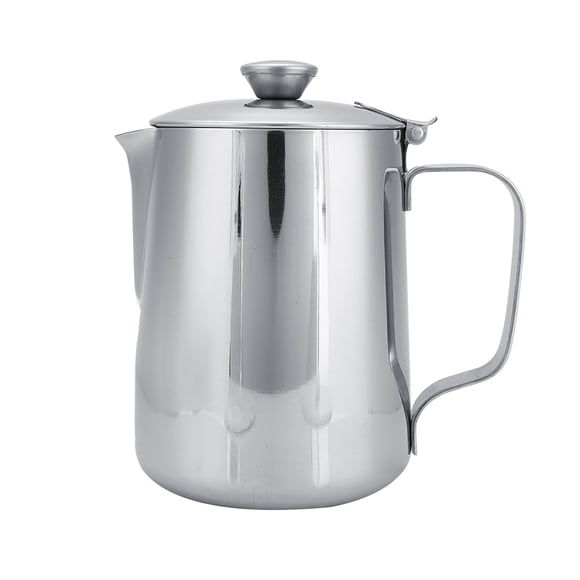 Pichets à lait 250 ml/350 ml/600 ml/1000 ml/1500 ml/2000 ml Pot à lait en acier inoxydable Mousseur à lait pour café Pichet à lait Tasse pour faire de la mousse de cappuccino au café (600 ml)
