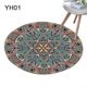 thumbnail image 1 of CHAO Alfombra redonda con diseño de mandala de 80 x 80 cm, para el suelo, para dormitorio, sala de estar, decoración YH01, 1 of 5
