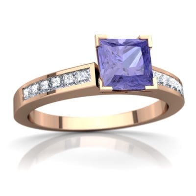 Tanzanite Channel Set Ring in 14K Rose Gold by