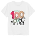 thumbnail image 4 of Zhanqunnn Kids Short Sleeve T Shirt Fashion Casual Letter Printed Round Neck Summer Top for Boys Girls, Size 8-9 Years, 4 of 4