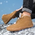 thumbnail image 2 of Men's Ankle Boots Winter Boots With Elastic Lace Up Comfort For Cold Weather, 2 of 9