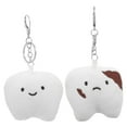 thumbnail image 1 of 2 uds llaveros de dientes esponjosos llavero relleno llavero de dibujos animados bolsa decoración colgante peluda, 1 of 5